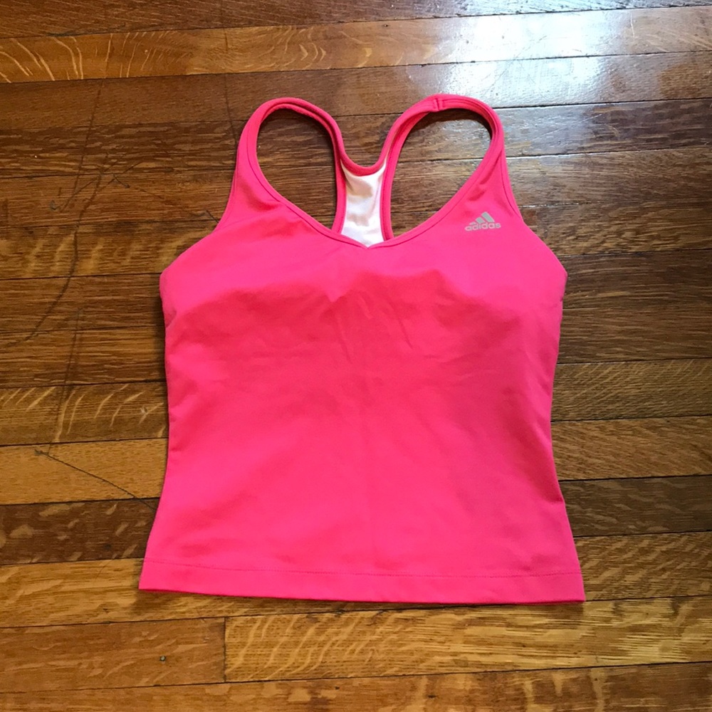 Pink Adidas running tank